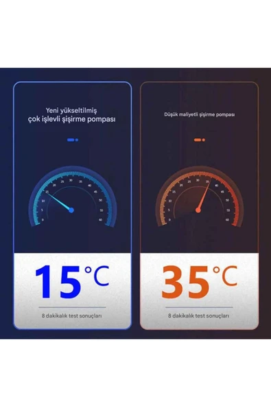 A6 Taşınabilir Powerbankli Kendinden Şarjlı Hava Pompası - Resim 5