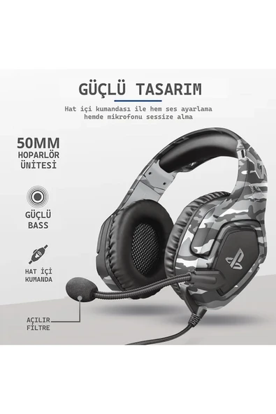 GXT 488 Forze-G Kulaküstü PS4 Gamer Kulaklık - Resim 7