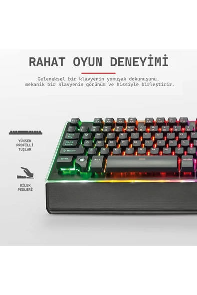 GXT 860 Thura RGB Yarı Mekanik Gamer Klavye - Resim 7
