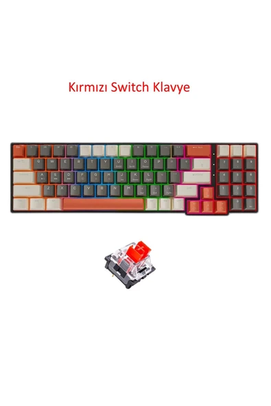 Leaven K780 Çıkarılabilir Kablolu RGB Hot Swap AntiGhosting Mekanik Oyuncu Klavye - Resim 2