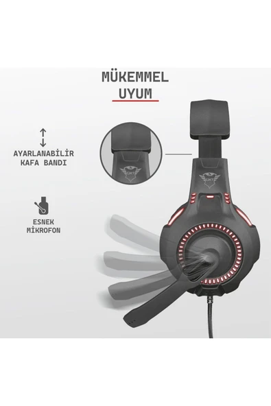 GXT 407 Ravu Kulaküstü Gamer Kulaklık - Resim 7