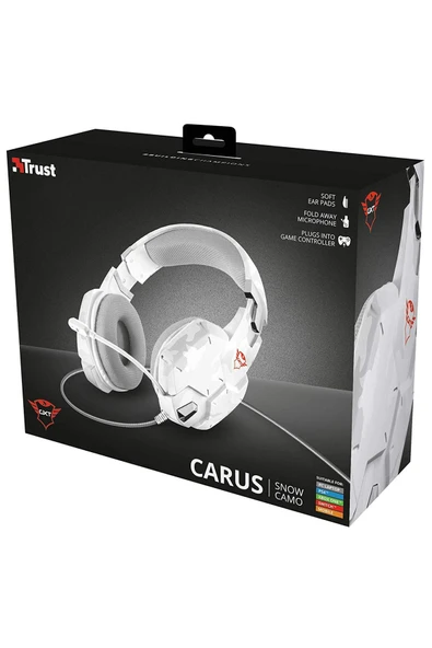 GXT 322W Carus Snow Beyaz Kamuflaj Gamer Kulaklık - Resim 7