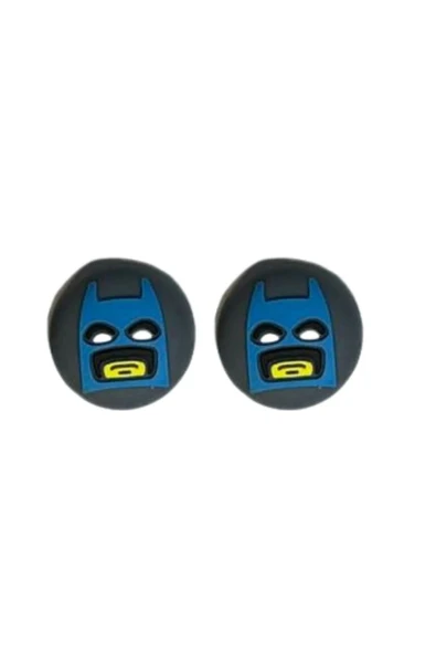 Batman Maske PS5/PS4/PS3/Xbox One/One X/One S/Series X/Series S  3D Analog silikon Koruyucu -2 Adet - 1