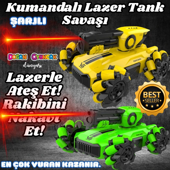 Uzaktan Kumandalı Tank Lazer Savaşı - 2'li Lazer Savaşı - Tank Savaşı - Kumandalı Tank Savaşı - Lazer Oyunu ürün görseli