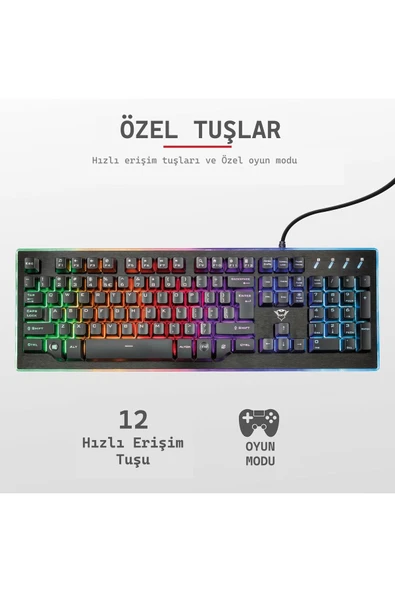 GXT 860 Thura RGB Yarı Mekanik Gamer Klavye - Resim 6