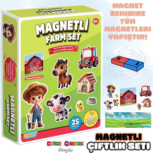 Magnetli Çiftlik Seti - Magnetli Farm Set - Magical Magnet - Çiftlik Oyunu - Hayvanlı Magnetler - Hayvanlar - 1
