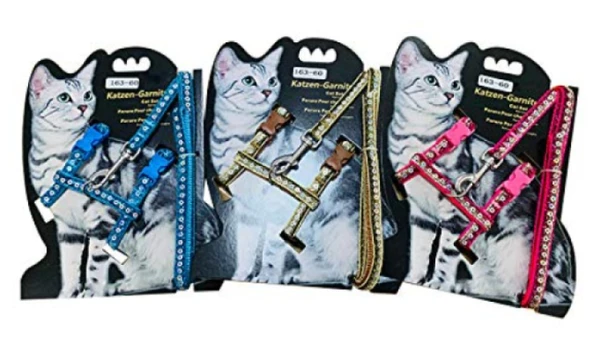 Parlak Taşlı Kedi Göğüs Tasması ürün görseli