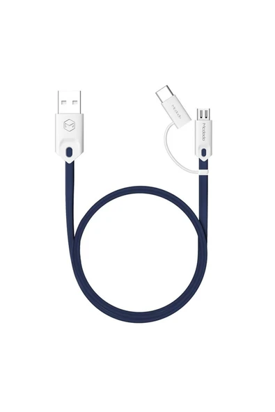 M-data 2in1 Type-c Micro Usb Şarj Data Kablosu - Resim 2