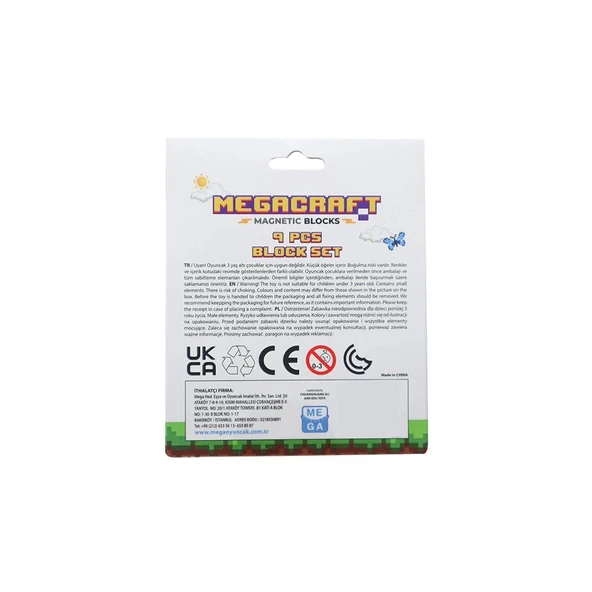 Minecraft Çiçekli Çim Desenli Blok Manyetik Lego Minecraft Manyetik Lego Minecraft Lego Megacraft Lego Seti Megnetic Blo - 4