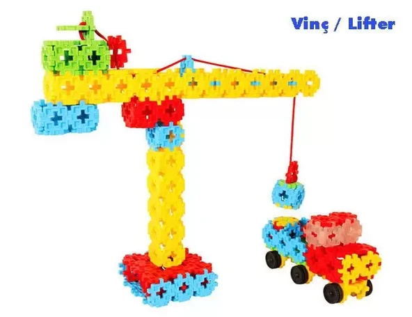 Crazy Eğitici Blok Oyunu 500 Parça - Oyuncak Lego Seti - Birbirine Geçmeli STEM Lego Seti - Eğitici Oyuncak - Resim 11