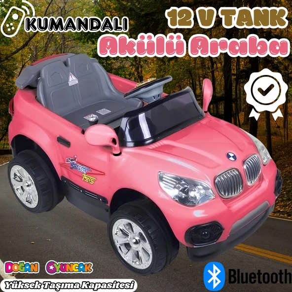 Kumandalı BMW Akülü Araba Pembe - Kumandalı 12 Volt Tek Kişilik Akülü Araba Akülü JEEP - TX5 Sport Akülü Araba ürün görseli