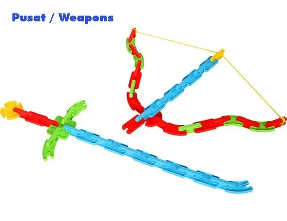 Mega Joesy Eğitici Blok Oyunu 100 Parça - Oyuncak Lego Seti - Birbirine Geçmeli STEM Lego Seti - Eğitici Oyuncak - Resim 3