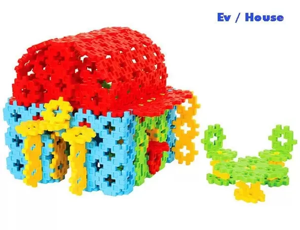 Crazy Eğitici Blok Oyunu 500 Parça - Oyuncak Lego Seti - Birbirine Geçmeli STEM Lego Seti - Eğitici Oyuncak - Resim 10