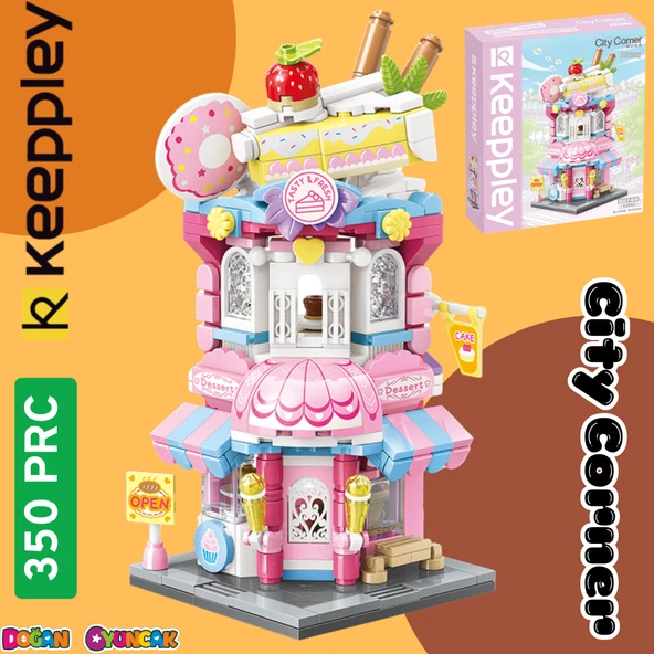 Mikro Blok Kapkek Dükkanı 350 Parça - Lego Setleri - Keeppley Mini Lego - Cup Cake Lego - Keeppley Lego - Mikro Bloklar - 1