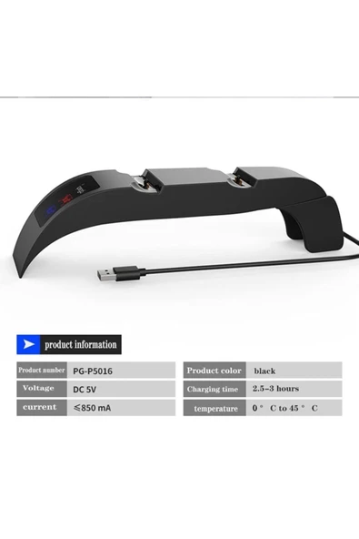 Led Göstergeli Playstation 5 Dualsense Oyun Kolu Şarj Standı - 6