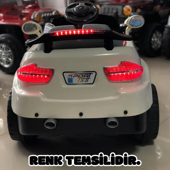 Kumandalı BMW Akülü Araba Pembe - Kumandalı 12 Volt Tek Kişilik Akülü Araba Akülü JEEP - TX5 Sport Akülü Araba - Resim 3
