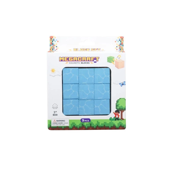 Minecraft Su Desenli Blok Manyetik Lego Minecraft Manyetik Lego Minecraft Lego Megacraft Lego Seti Megnetic Blocks - Resim 3
