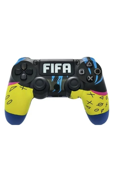 PS4-PC-Android BOX-Android-IOS Telefon Tablet Uyumlu Desenli Dual Titreşimli Bluetooth Oyun Kolu - 2