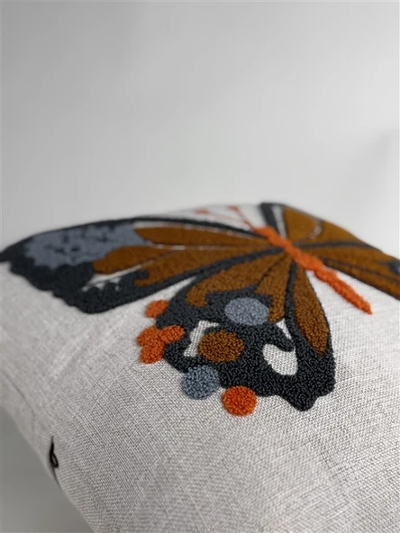 Makine Nakışlı Punch Desenli Kırlent Kılıfı PUN03– 43x43 cm - Resim 2