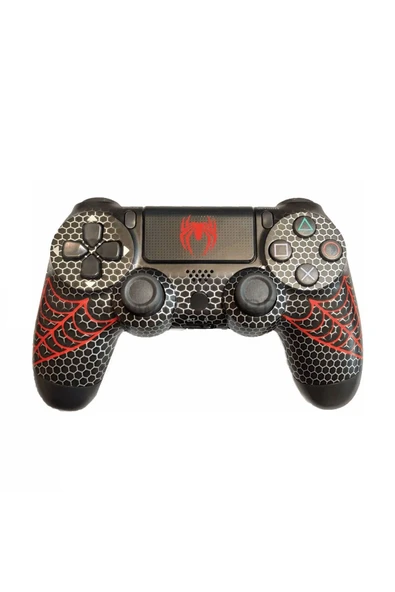 PS4-PC-Android BOX-Android-IOS Telefon Tablet Uyumlu Spıder-Man Tema Titreşimli Bluetooth Oyun Kolu - 12