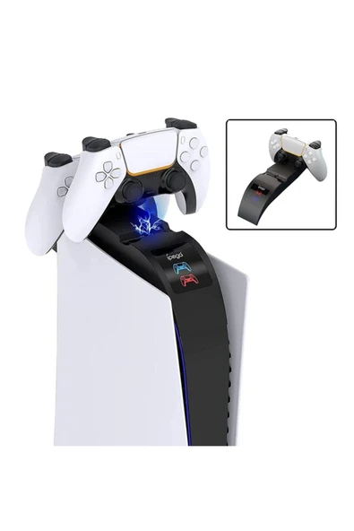 Led Göstergeli Playstation 5 Dualsense Oyun Kolu Şarj Standı - 5