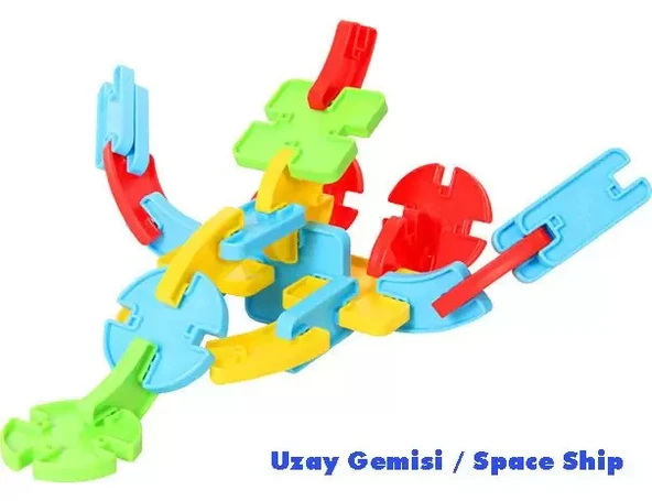 Mega Joesy Eğitici Blok Oyunu 100 Parça - Oyuncak Lego Seti - Birbirine Geçmeli STEM Lego Seti - Eğitici Oyuncak - Resim 5