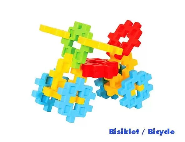 Crazy Eğitici Blok Oyunu 500 Parça - Oyuncak Lego Seti - Birbirine Geçmeli STEM Lego Seti - Eğitici Oyuncak - Resim 5