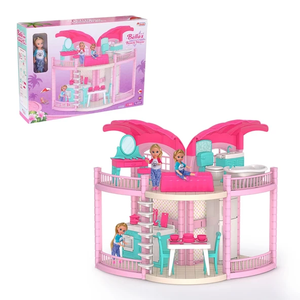 Bella'nın Kumsal Evi - Bella Oyuncak Ev - Barbie Ev Seti - Barbie Ev Seti - Bellanın Kumsal Evi - Bella 2 Katlı Evi - 2
