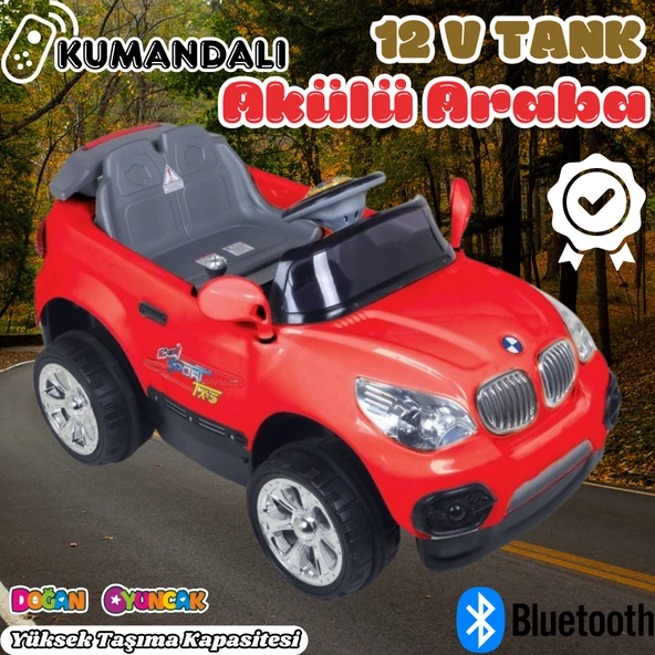 Kumandalı BMW Akülü Araba Kırmızı - Kumandalı 12 Volt Tek Kişilik Akülü Araba Akülü JEEP - TX5 Sport Akülü Araba ürün görseli 1
