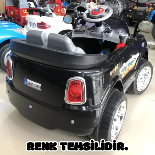 Kumandalı Mini Cooper Akülü Araba Kırmızı - Kumandalı 12 Volt Tek Kişilik Akülü Araba Akülü JEEP - Turbo Coupe Akülü Ara - Resim 7