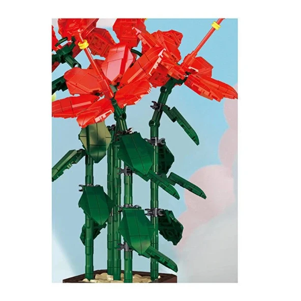 Mikro Blok Çiçek Orman Gülü 618 Parça - Lego Setleri - MEGA Lego - Çiçek Lego - MEGA Çiçek Lego - Mikro Bloklar - Resim 6