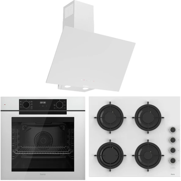 Ferre FryArt Artline QEP63CB - CS206-FA - D078-SA 7 Prog. Dijital Turbo Ank. Set - Beyaz