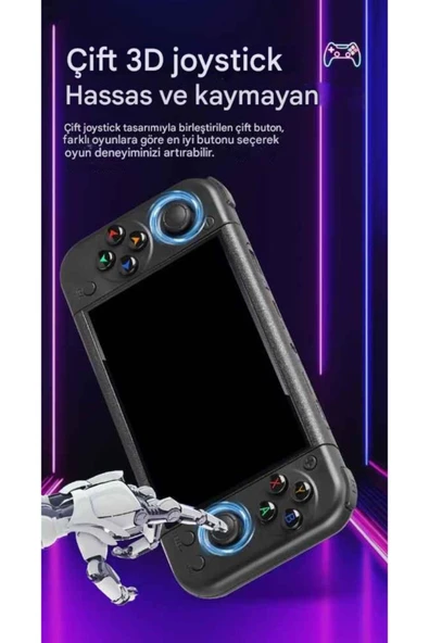 RG50XX Retro Oyun Konsolu,5 İnç HD IPS Ekran,Çift Joystick,64GB Kart,Linux Sistem,HD TV Out Konsol - Resim 11