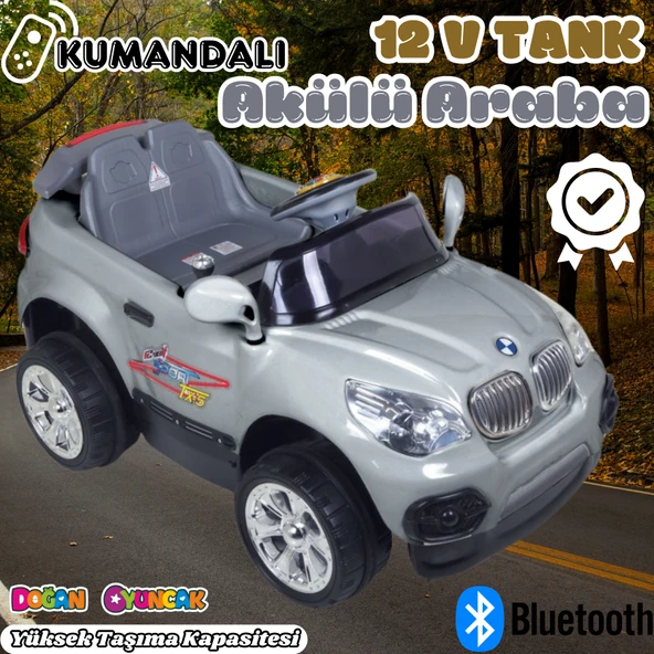 Kumandalı BMW Akülü Araba Gri - Kumandalı 12 Volt Tek Kişilik Akülü Araba Akülü JEEP - TX5 Sport Akülü Araba ürün görseli