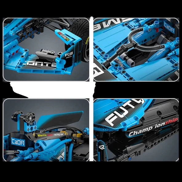 CADA FORMULA E Yarış Arabası Lego - Lego Setleri - CADA Mini Lego - F1 Formula Araba Yarış Arabası - 6