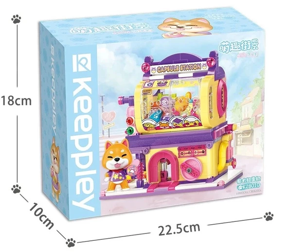 Mikro Blok Shiba Inu Gashapon Machine Kapsül Oyuncak Dükkanı 435 Parça - Lego Setleri - Keeppley Mini Lego - Keeppley Le - 3