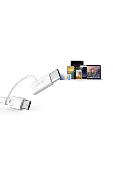 M-data 2in1 Type-c Micro Usb Şarj Data Kablosu - Resim 4