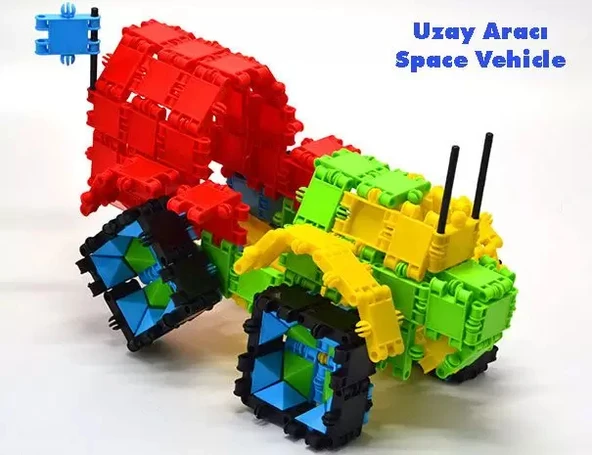 Flexy Tangles Blok Oyunu 1000 Parça - Oyuncak Lego Seti - Birbirine Geçmeli STEM Lego Seti - Eğitici Oyuncak - Resim 5
