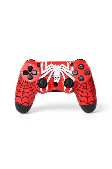 PS4-PC-Android BOX-Android-IOS Telefon Tablet Uyumlu Desenli Dual Titreşimli Bluetooth Oyun Kolu - 8