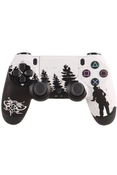 PS4-PC-Android BOX-Android-IOS Telefon Tablet Uyumlu Last Of Us Tema Titreşimli Bluetooth Oyun Kolu