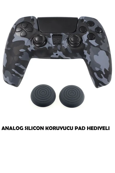 PS5 Dualsense Koruyucu Silikon Kılıf + Analog Silikon Koruyucu - Resim 2