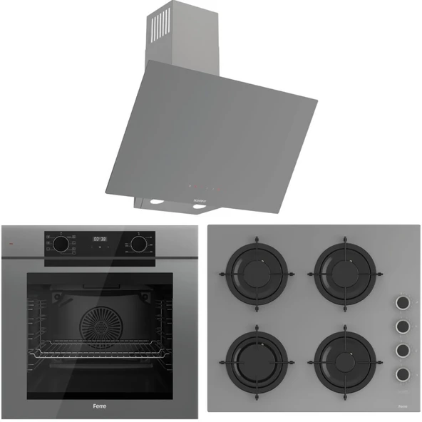 Ferre FryArt Artline QEP63CPR - CS208-FA - D079-SA 7 Prog. Dijital Turbo Ank. Set - Gri