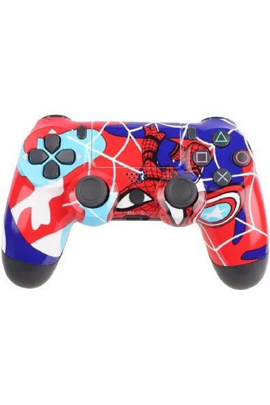 PS4-PC-Android BOX-Android-IOS Telefon Tablet Uyumlu Spıder-Man Tema Titreşimli Bluetooth Oyun Kolu - 3
