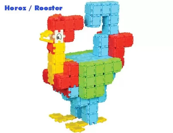 Flexy Tangles Blok Oyunu 1000 Parça - Oyuncak Lego Seti - Birbirine Geçmeli STEM Lego Seti - Eğitici Oyuncak - Resim 3