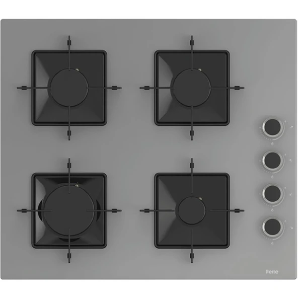 Ferre FlowArt QBL63CPR - SS208 - D079 7 Prog. Dijital Turbo Ankastre Set - Gri - 3