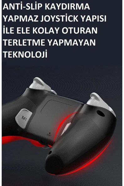 Kablosuz Wireless Ps4 Android Apple Switch Pc Uyumlu Six-axis Oyun Kolu Joystick - Resim 12