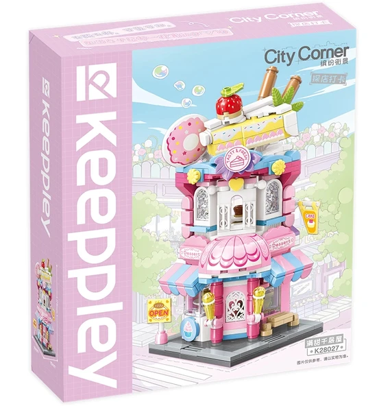 Mikro Blok Kapkek Dükkanı 350 Parça - Lego Setleri - Keeppley Mini Lego - Cup Cake Lego - Keeppley Lego - Mikro Bloklar - 6