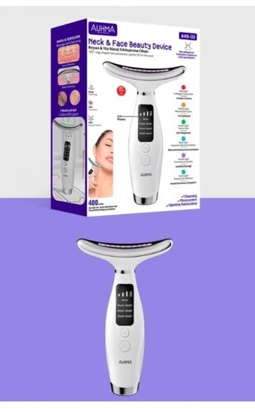 AHB-03 400mAh, 45 Derece Isıtmalı, LCD Göstergeli 7 Modlu, Boyun ve Yüz Sıkılaştırma Cihazı