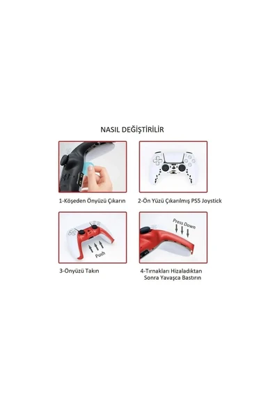 PS5 Dualsense Kontroller Dekoratif Kaplama-analog Koruyucu Hediyeli - 6