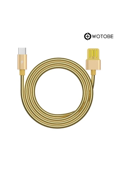 Usb Type-c Çelik Spiralli Şarj Data Kablosu - Resim 11